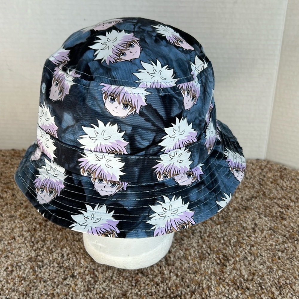 Hypland x Hunter x Hunter Killua Black Tie Dye Bucket Hat